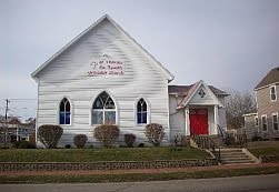 Earlier exterior view of the church